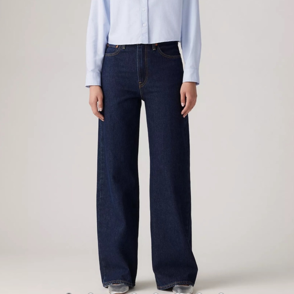 Levi's Ribcage Wide Leg Jeans - Dark